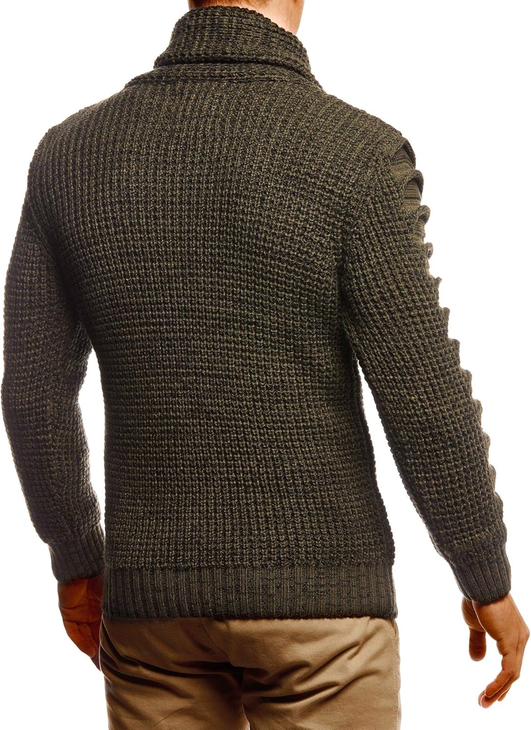 Detalle de Pull Leif Nelson col châle noir