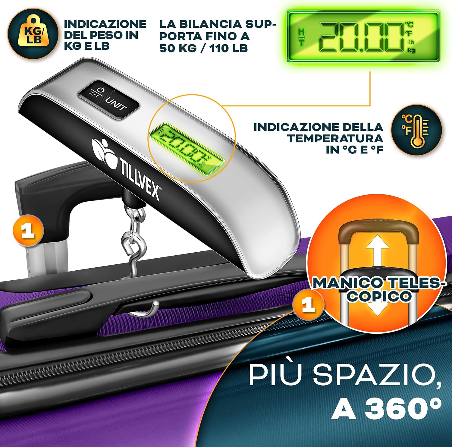 Thumbnail 5 de tillvex Set valigie M-L-XL 3 pezzi