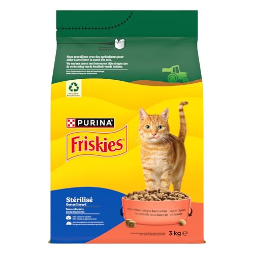 Detalle de Friskies croquettes pour chat adulte stérilisé 3 kg