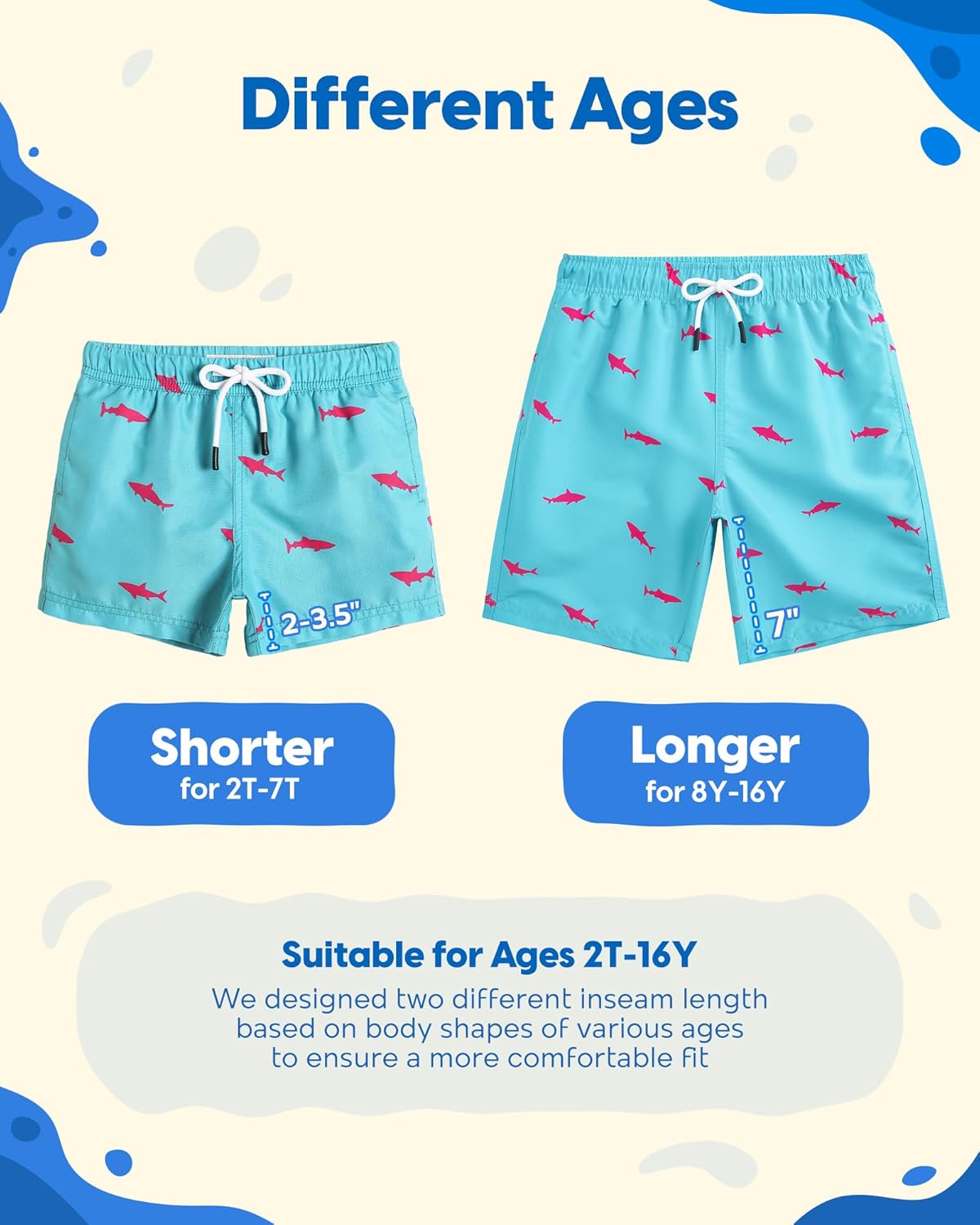 Thumbnail 5 de maamgic Boys Swim Trunks: Toddler to Youth Beachwear with Quick-Dry Comfort