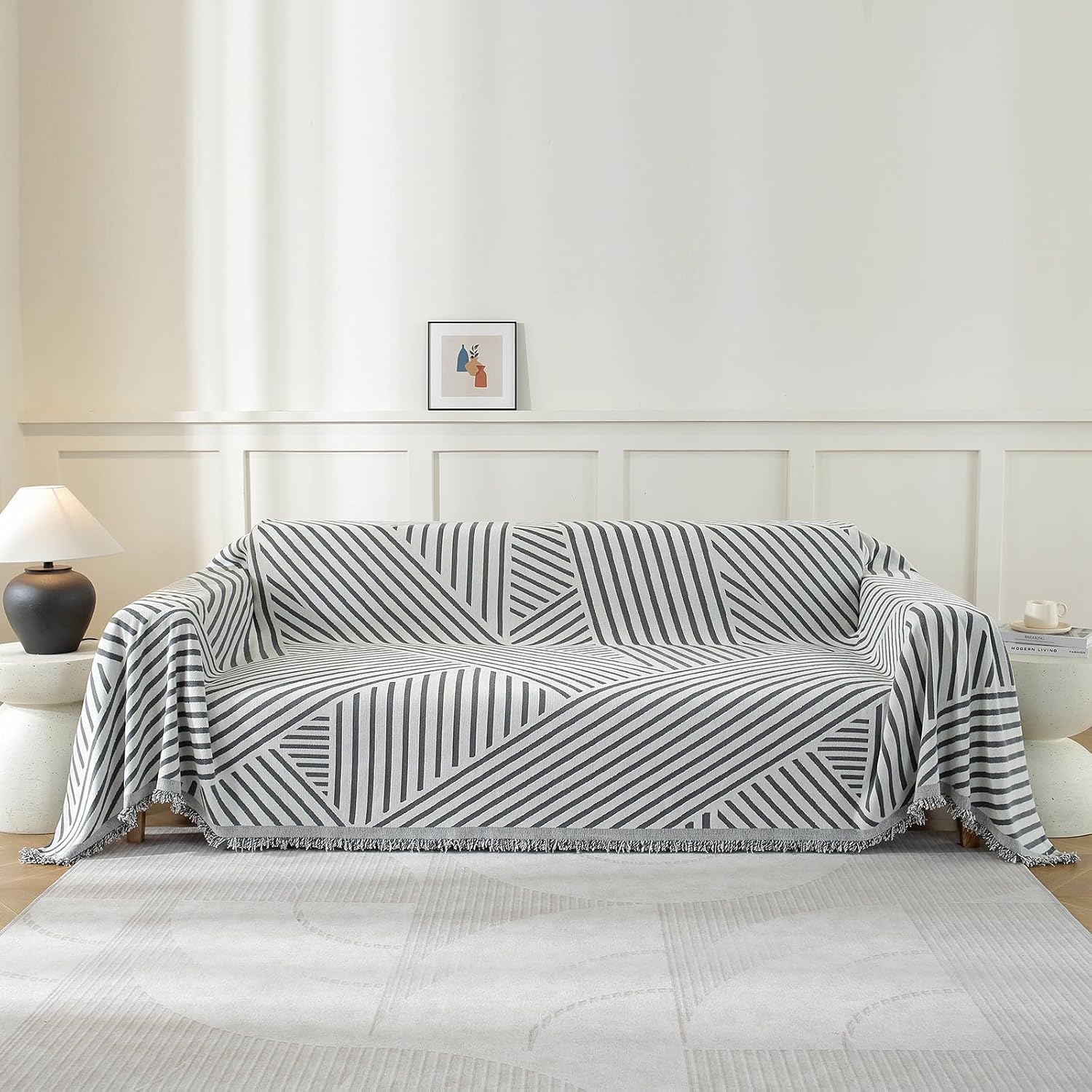 Detalle de YSTELLAA Copridivano 2 Posti 180×280CM Grigio Scuro