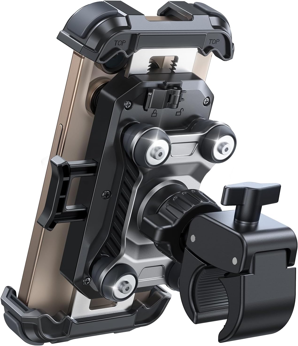 JOYROOM Support de téléphone pour moto et vélo — double amortissement, ouverture en un clic et rotatif 360° pour iPhone 17