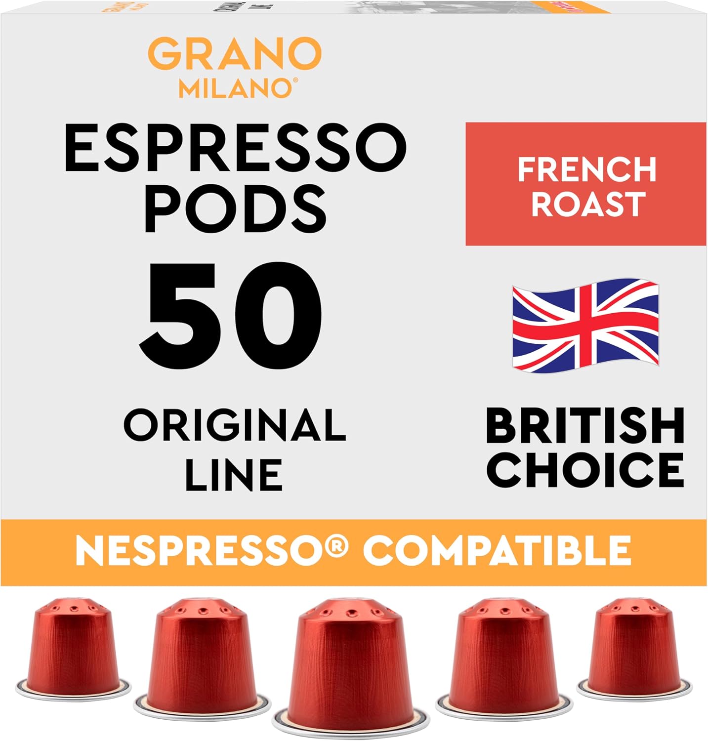 Thumbnail 6 de New Grano Milano Crema Coffee Capsules — 50 Aluminium Pods for Nespresso OriginalLine (Medium Roast, Intensity 8/12)
