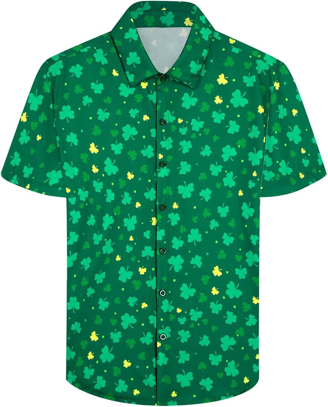 Detalle de XiaoMoSha Men's Hawaiian Shirt – Short Sleeve, Wrinkle-Free, Vibrant Floral Tee for Holidays
