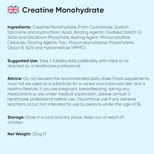 Thumbnail 7 de WeightWorld Creatine Monohydrate 3000mg – 270 Vegan Tablets (3 Months Supply)