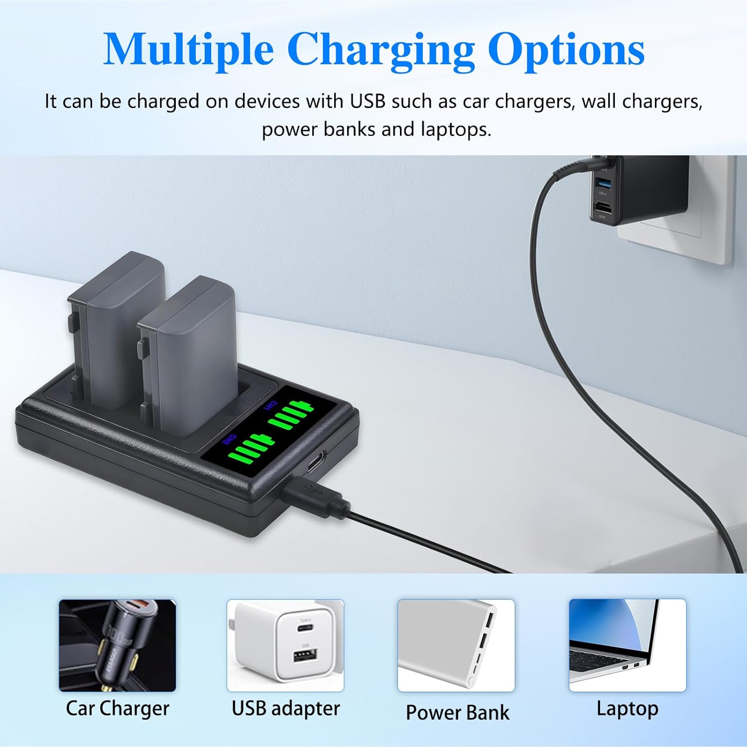 Detalle 2 de Pickle Power NB-2L NB-2LH Battery and Charger for Canon DSLRs and PowerShot models
