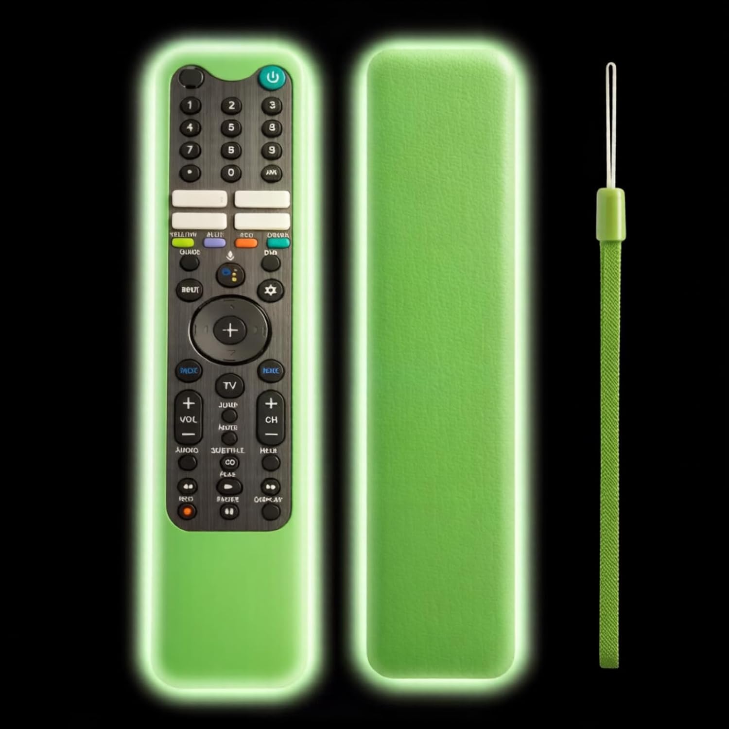 Detalle de Remote Case for Sony TV Remote Cover – Glow Green (RMF‑TX series compatibility)