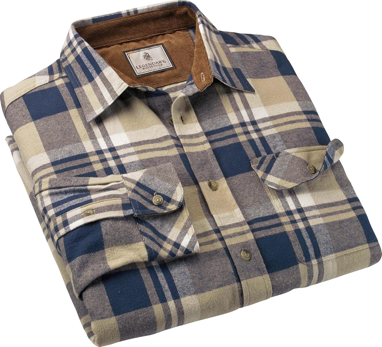 Detalle de Legendary Whitetails Buck Camp Flannel Shirt – męska koszula flanelowa