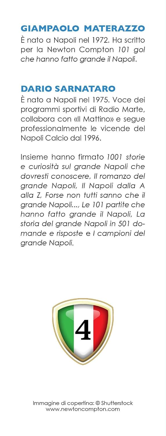 Detalle de Newton Compton Editori „I campioni del grande Napoli. Dalla fondazione al quarto scudetto” – książka o Napoli