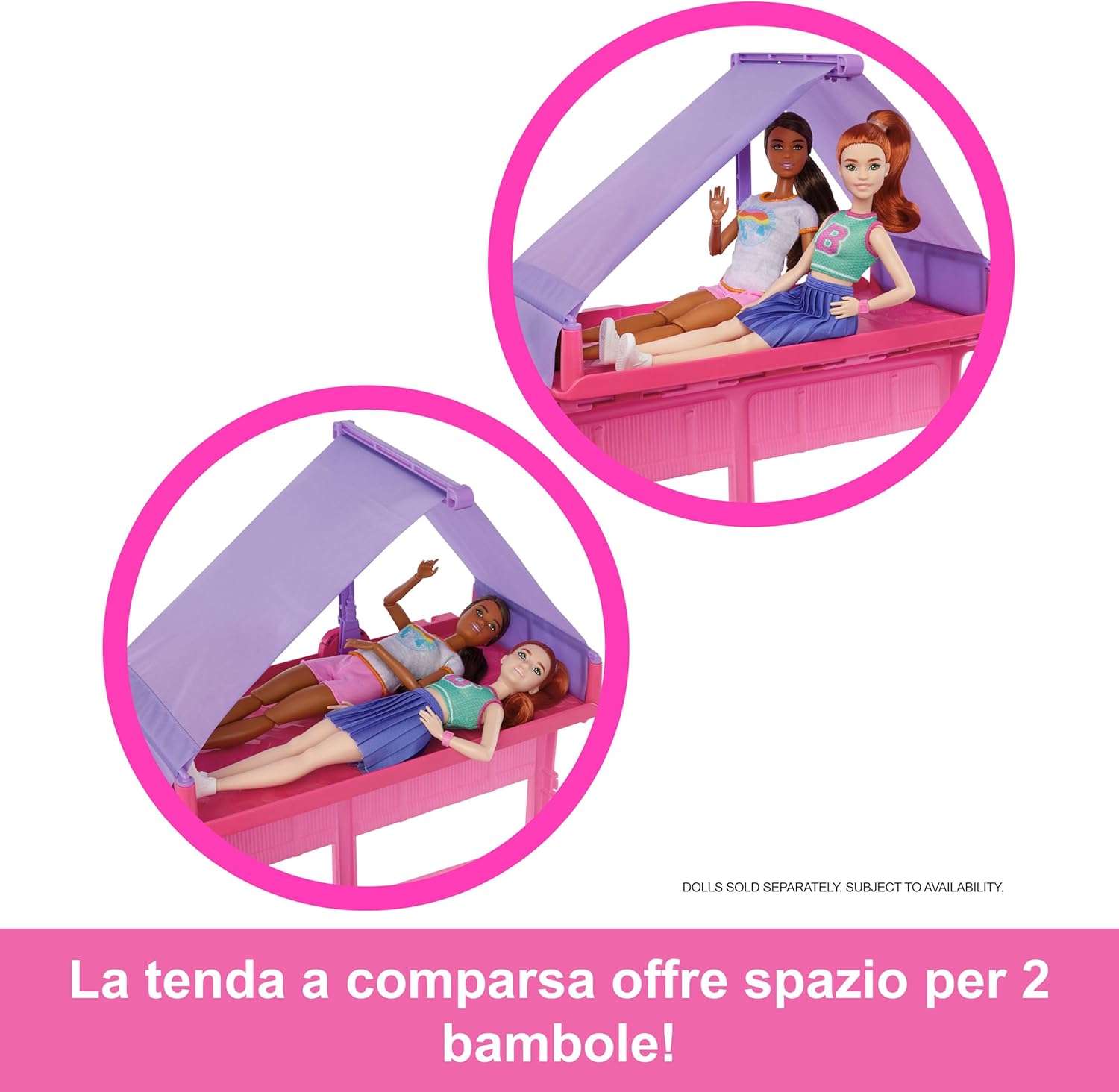 Detalle de Barbie Camper dei Sogni – Playset con oltre 60 accessori e pasta modellabile