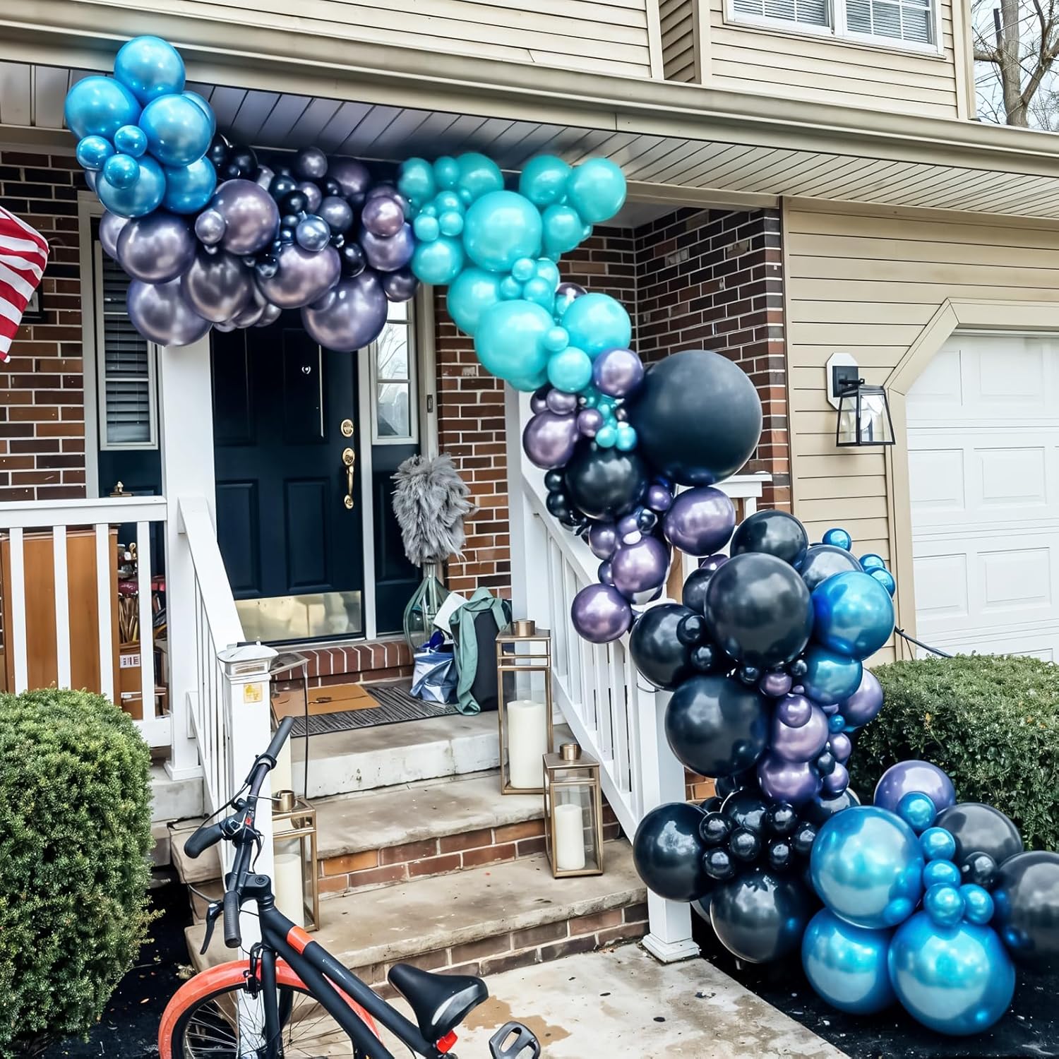 Thumbnail 6 de Jobkoo 60-Pack Black, Purple, and Blue Balloons Set