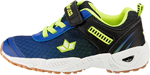 Detalle 2 de Lico Unisex BARNEY VS Hallenschuhe für Kinder – Blau/Schwarz/Lemon, Größe 39 EU