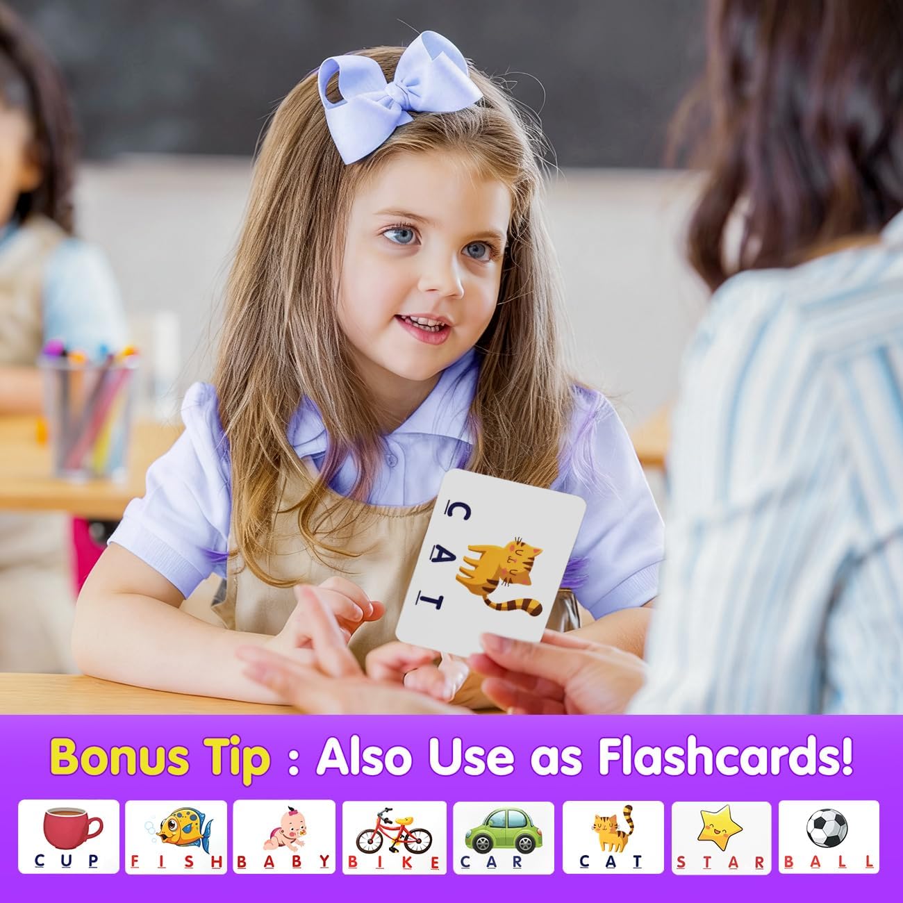 Detalle 2 de HahaGift Match Spelling Letter Learning Game 30 cards