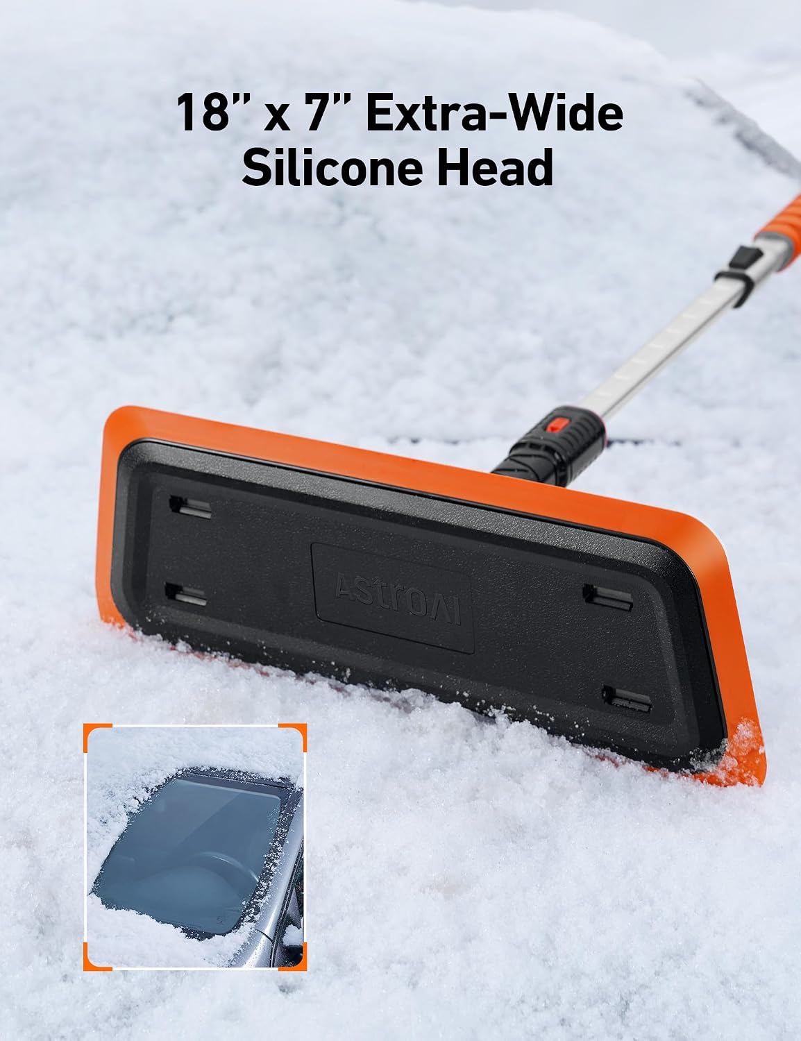 Detalle 2 de AstroAI 47.2 Inch 2-in-1 Snow Brush