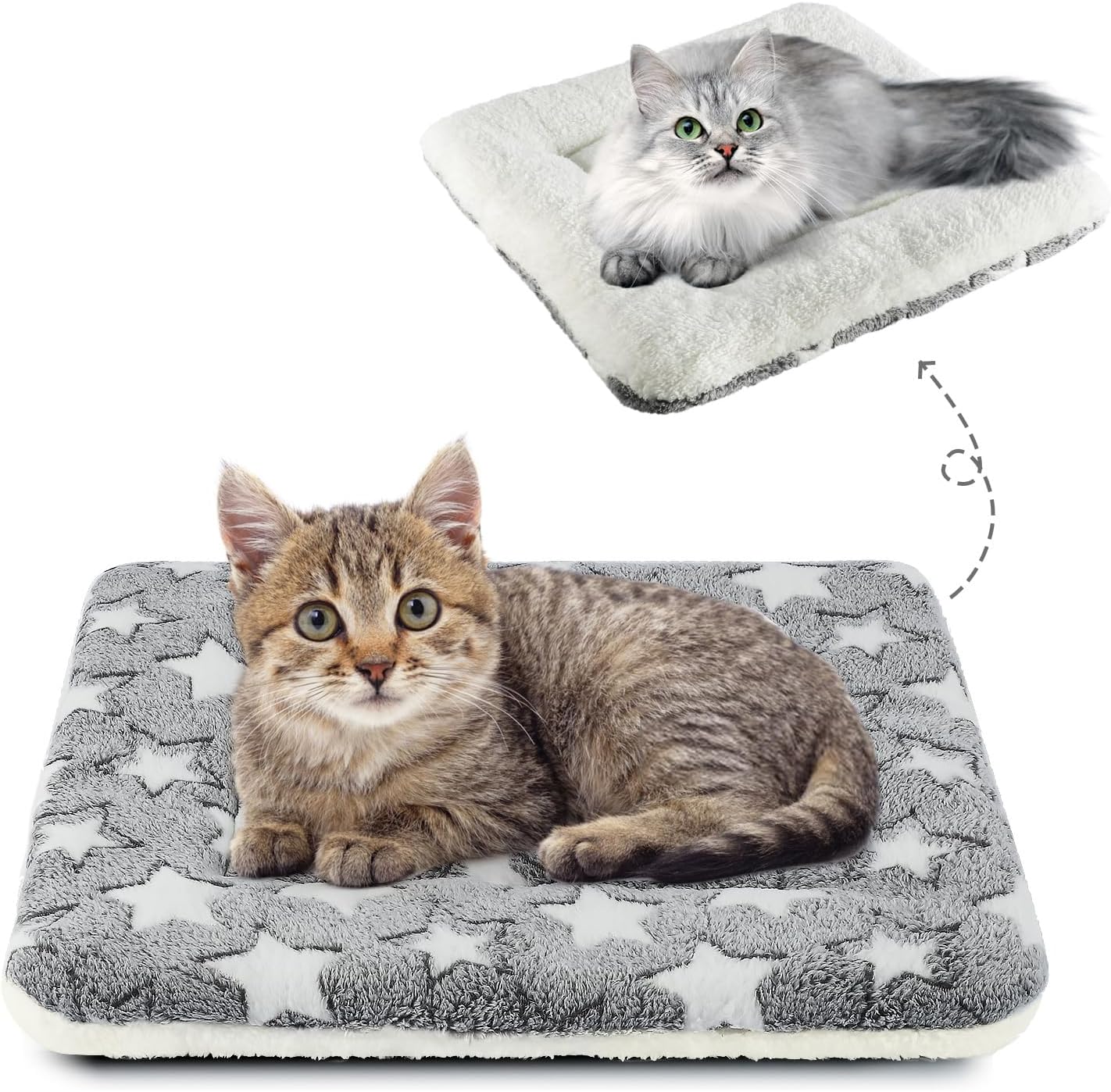 Detalle de MORA PETS Cat Bed 45x37cm reversible pad