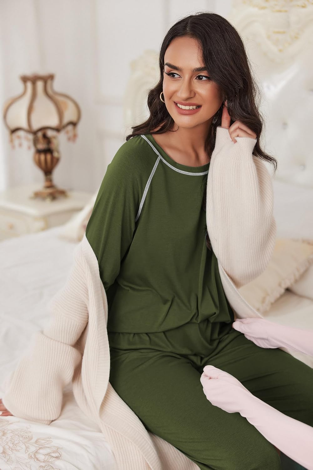 Thumbnail 1 de Ekouaer Women's Pajama Set, Long-Sleeve