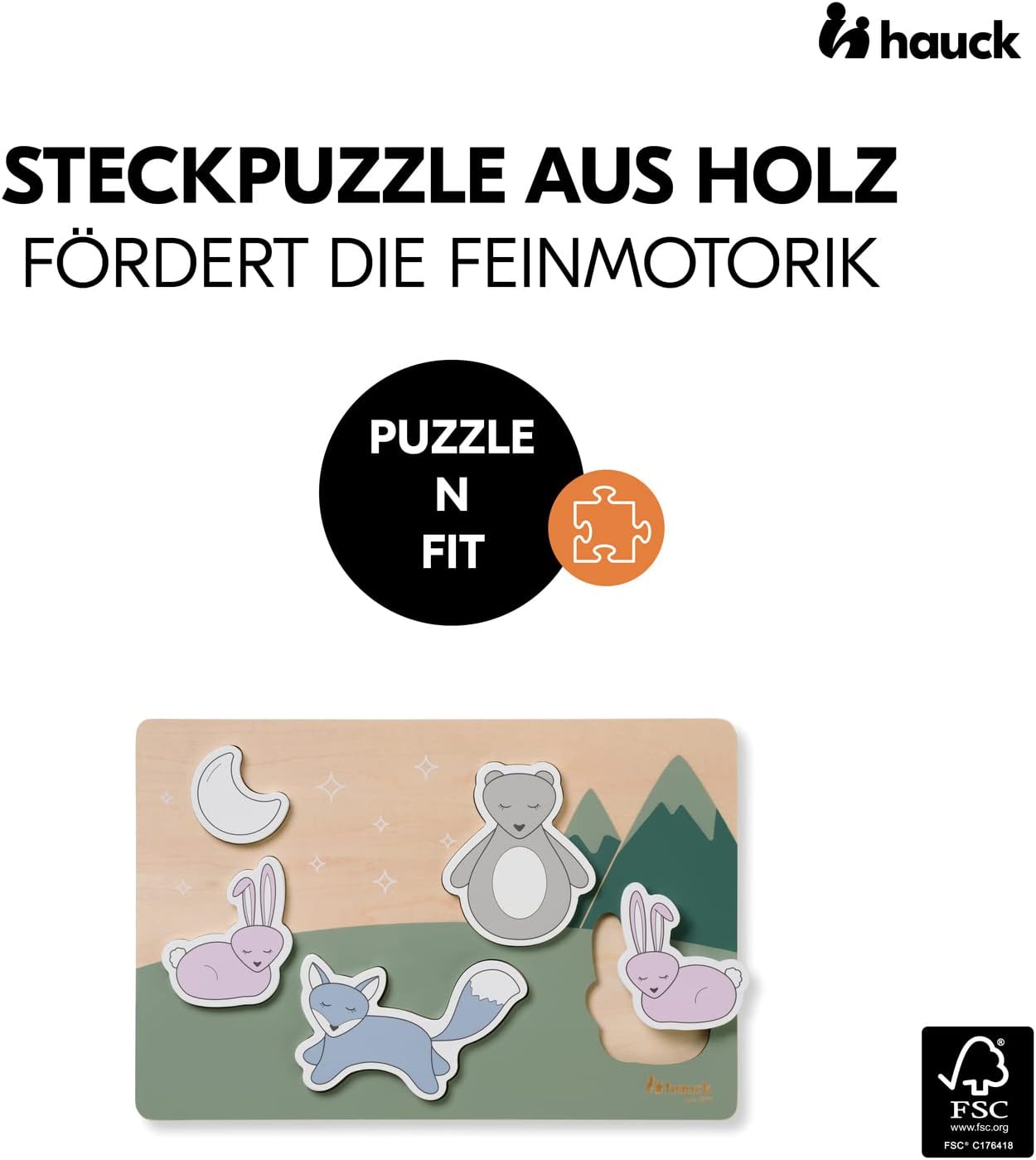 Thumbnail 1 de hauck Greifpuzzle für Kleinkinder Puzzle N Fit ab 1 Jahr (Forest)