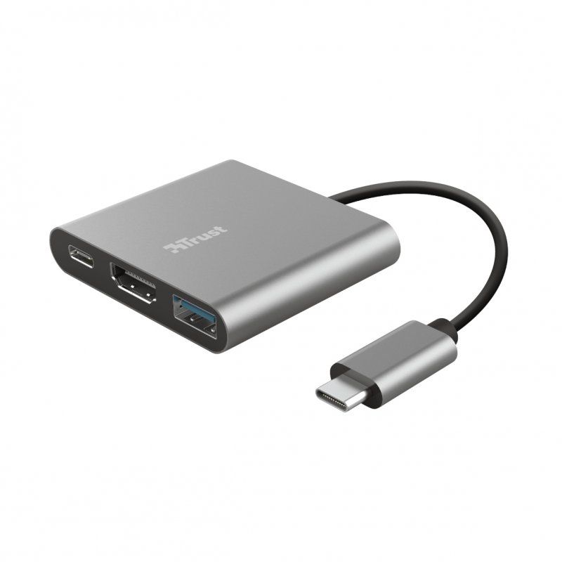 Detalle de Trust Dalyx Adaptador USB-C/HDMI/USB 3.1: 3 en 1 para ampliar puertos sin complicaciones