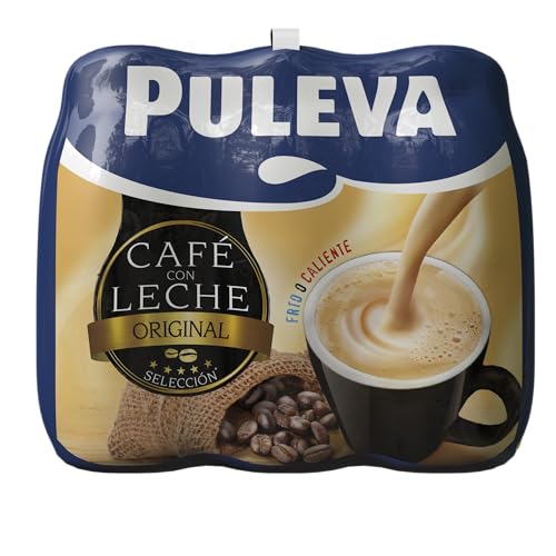 Detalle de Puleva Café con Leche Original, Bebida Láctea, Pack 6 x 1 L