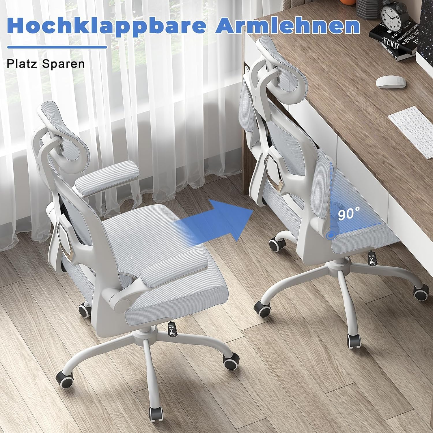 Detalle 2 de naspaluro Ergonomischer Bürostuhl 136 kg 💺
