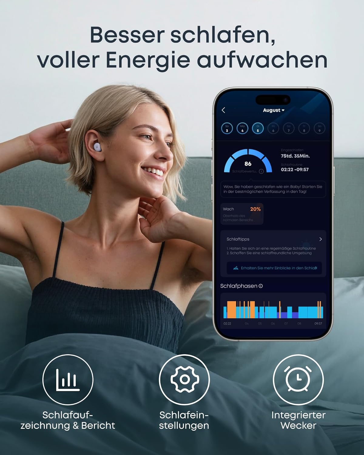 Thumbnail 6 de Soundcore Sleep A30 von Anker – Schlafkopfhörer mit adaptiver Schnarchmaskierung