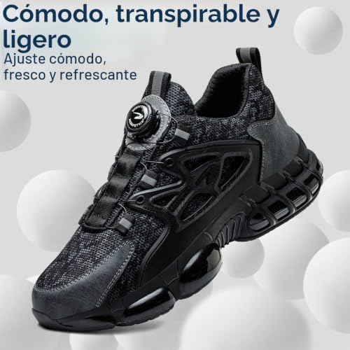 Thumbnail 6 de GUDECIUS: Zapatos de Seguridad para Hombre y Mujer con cordones de botón y protección KEVLAR