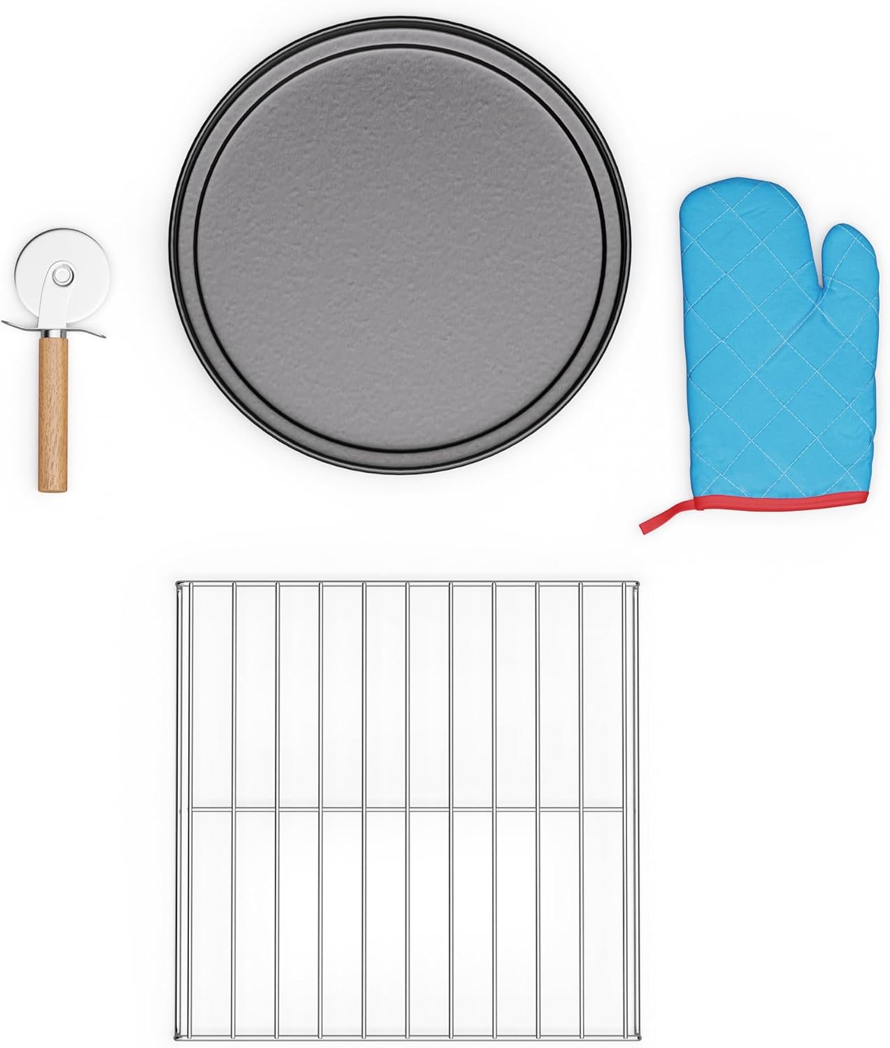 Detalle de Klarstein HEA8-PizzaFornoAcces Pizza Oven Accessory Set with Pan, Glove & Stand