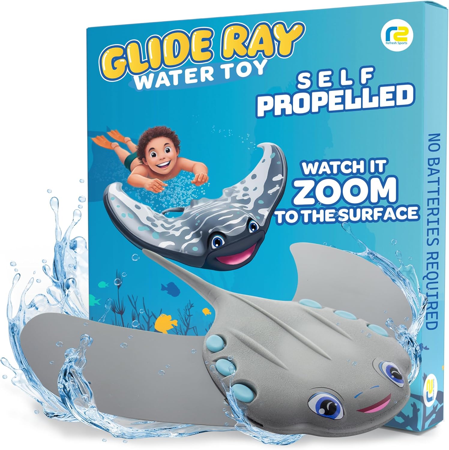 Detalle de Stingray Pool Torpedo Swim Toy by Refresh Sports
