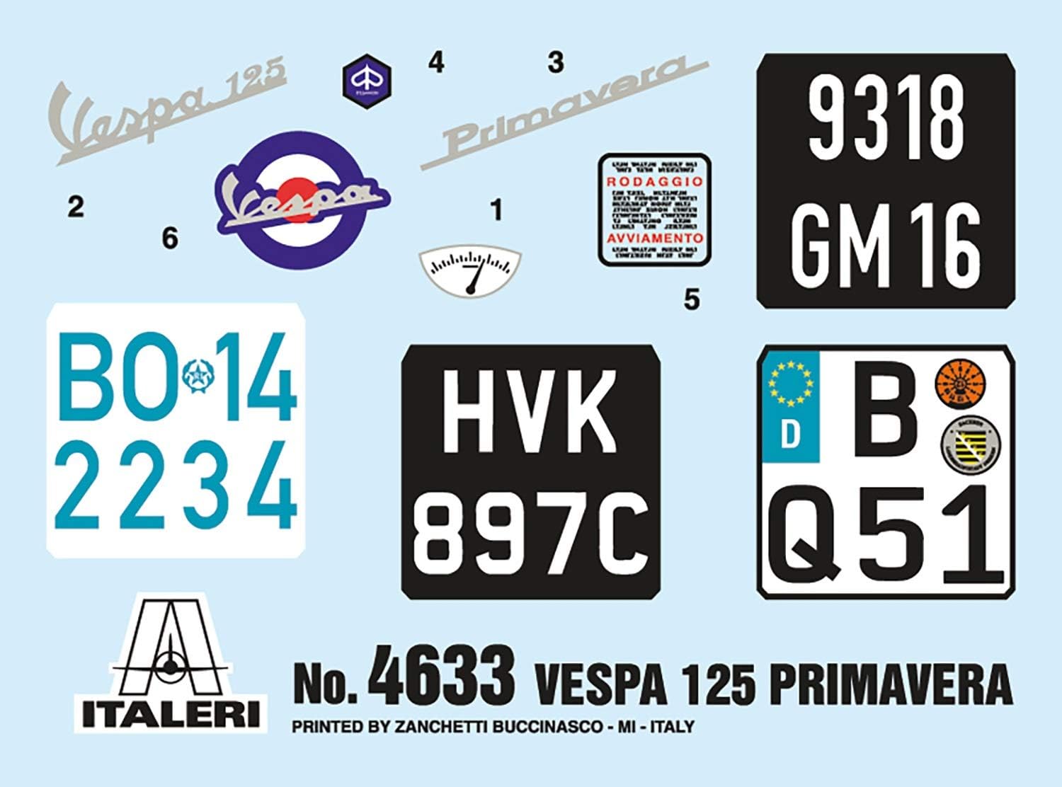 Thumbnail 6 de Italeri 4633 / 510104633 Vespa 125 Primavera – model do sklejania 1:9