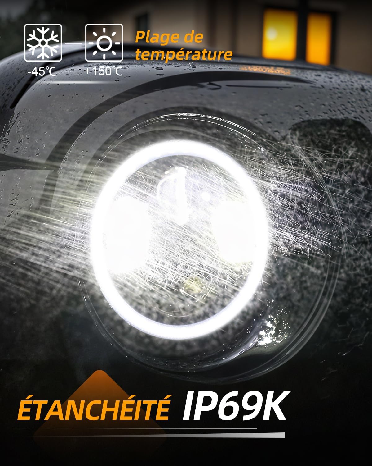 Thumbnail 3 de CO LIGHT 2 phares Halo 7 pouces DOT approuvés pour Jeep (2 pièces) – CO LIGHT 7pouces 2 pieces DOT Approuvé Phares Halo JK