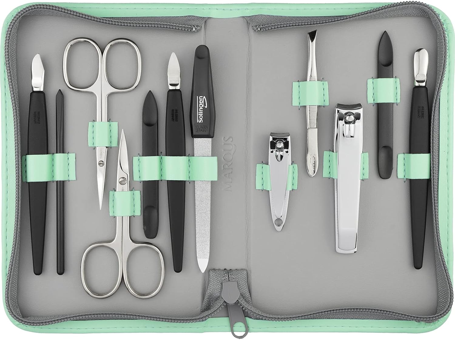 Detalle de Solingen Kit Manicure Professionale – Set da 12 Pezzi per Uomo e Donna