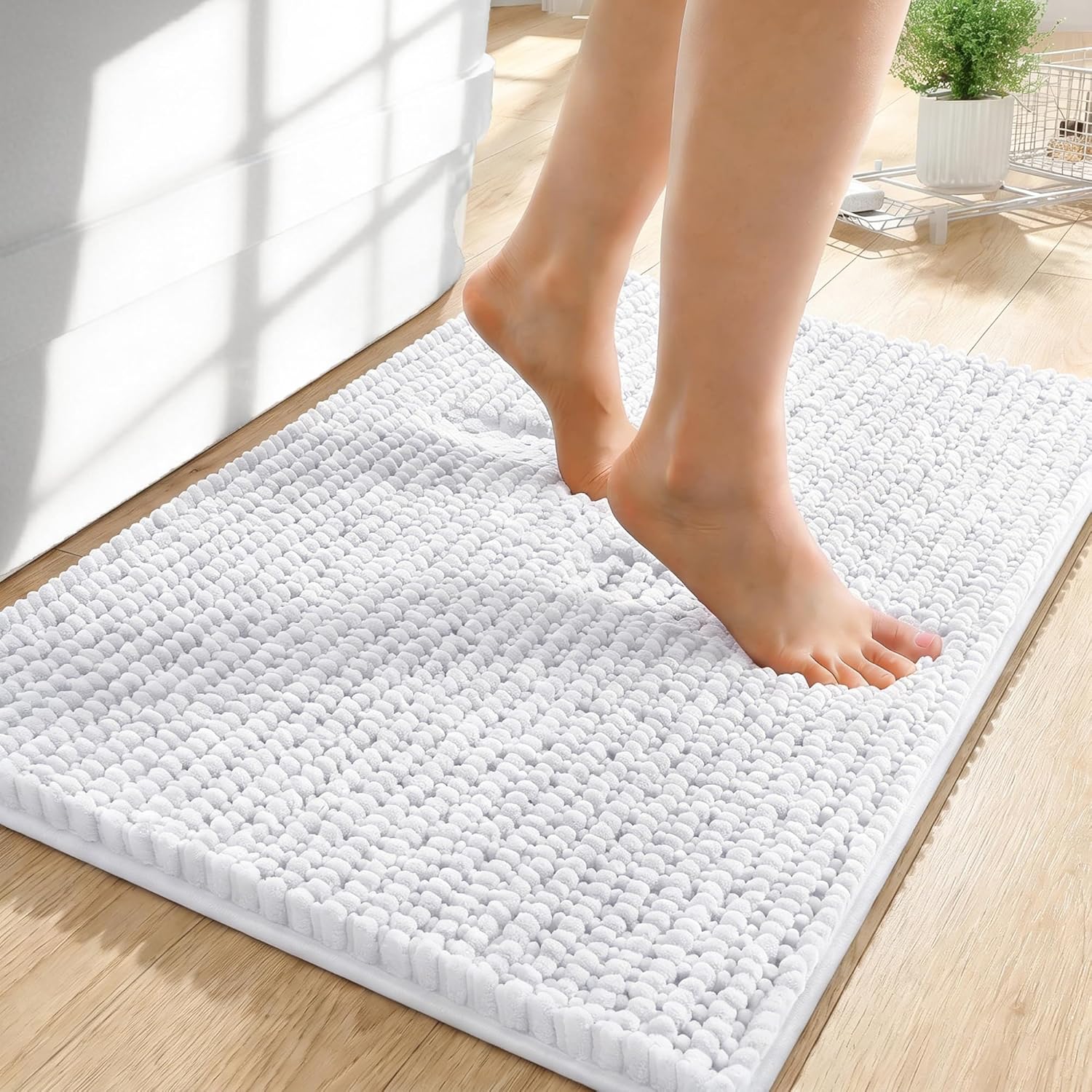 Thumbnail 6 de OLANLY Thick Bathroom Rug 24x16 Beige