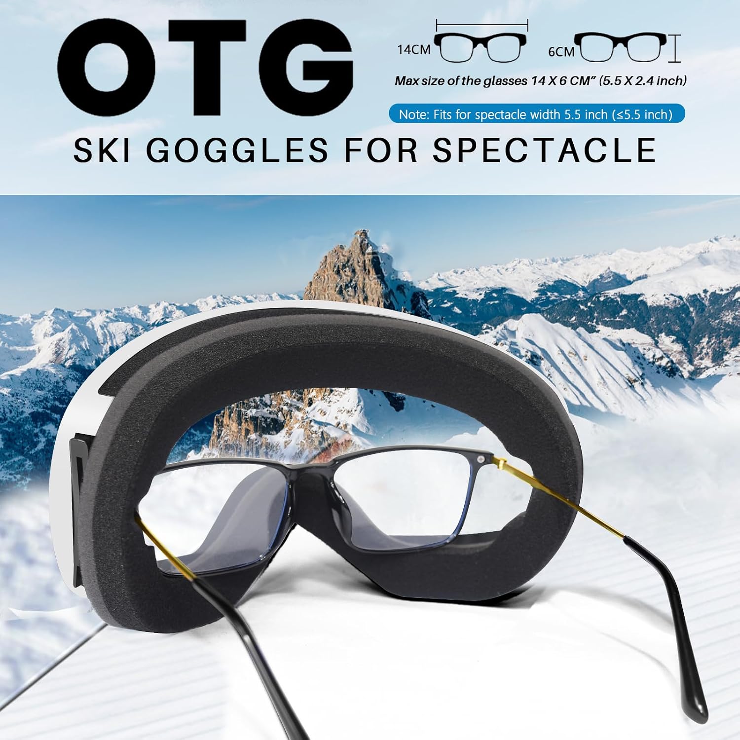 Detalle de GlaRid Gafas de esquí OTG sin montura
