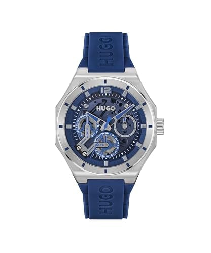 Detalle de HUGO #GRAIL Skeleton Blue Men’s Quartz Watch