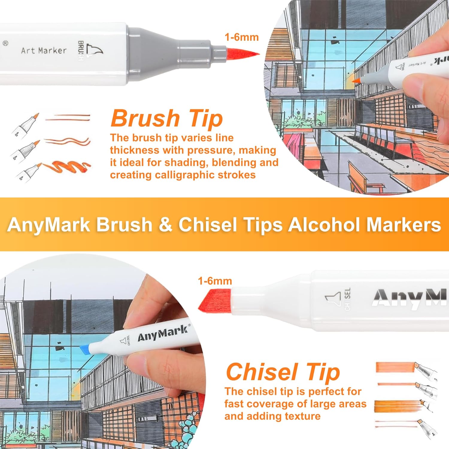 Thumbnail 2 de AnyMark Pennarelli alcool 100 colori 🎨
