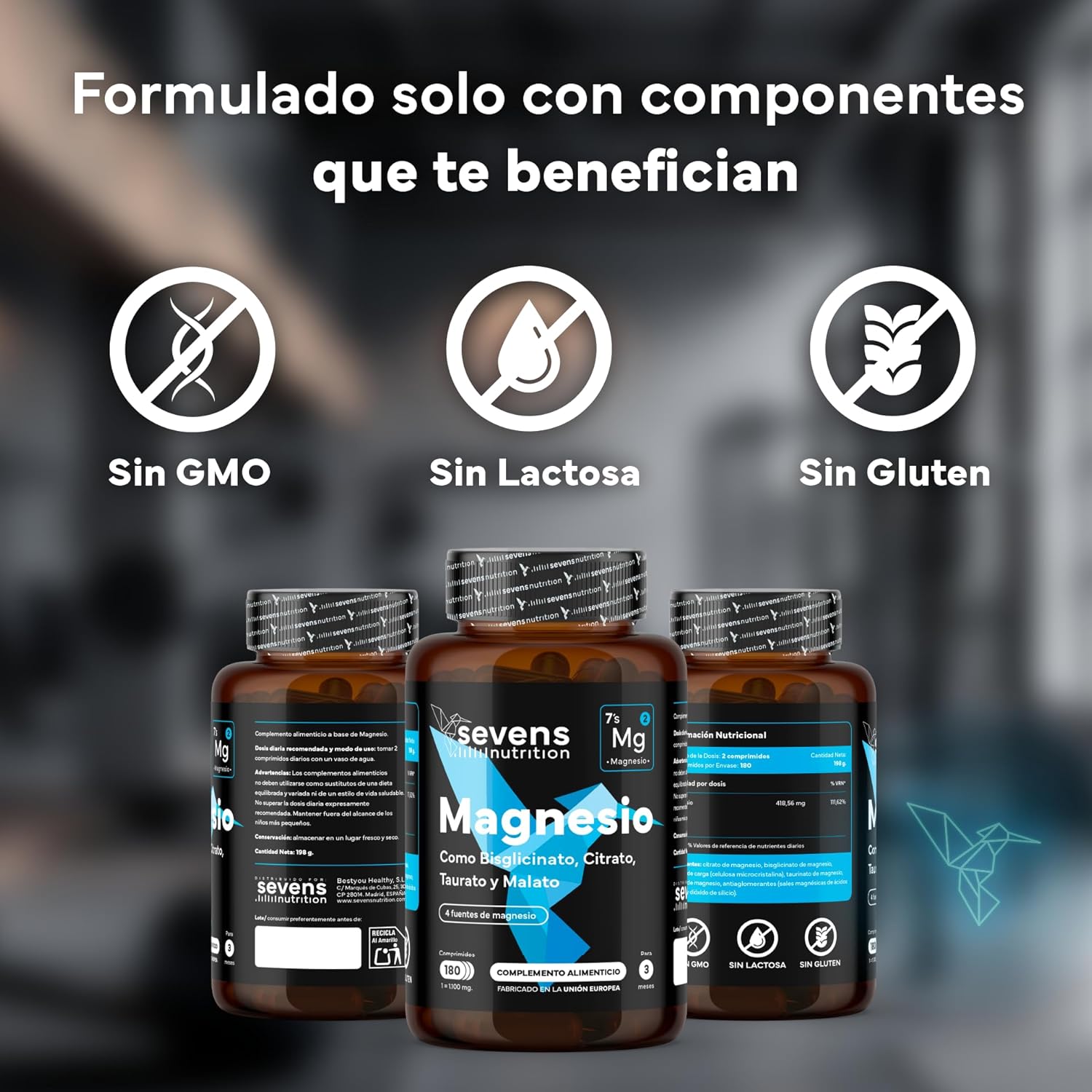 Thumbnail 3 de SEVENS NUTRITION Magnesio Complex 180 comprimidos 💊