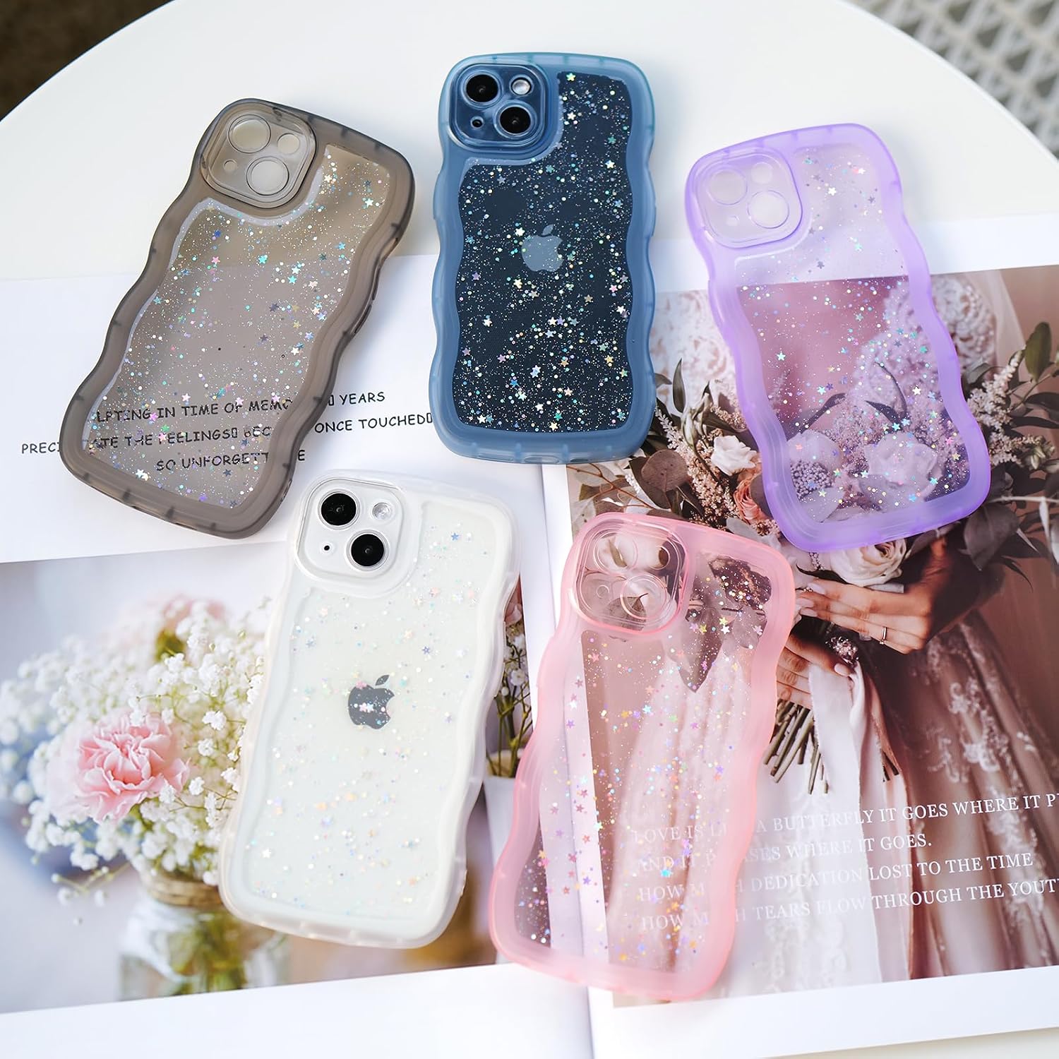 Detalle de Cyberowl Cyberowl iPhone 13 Case, Pink Glitter TPU with Raised Edges