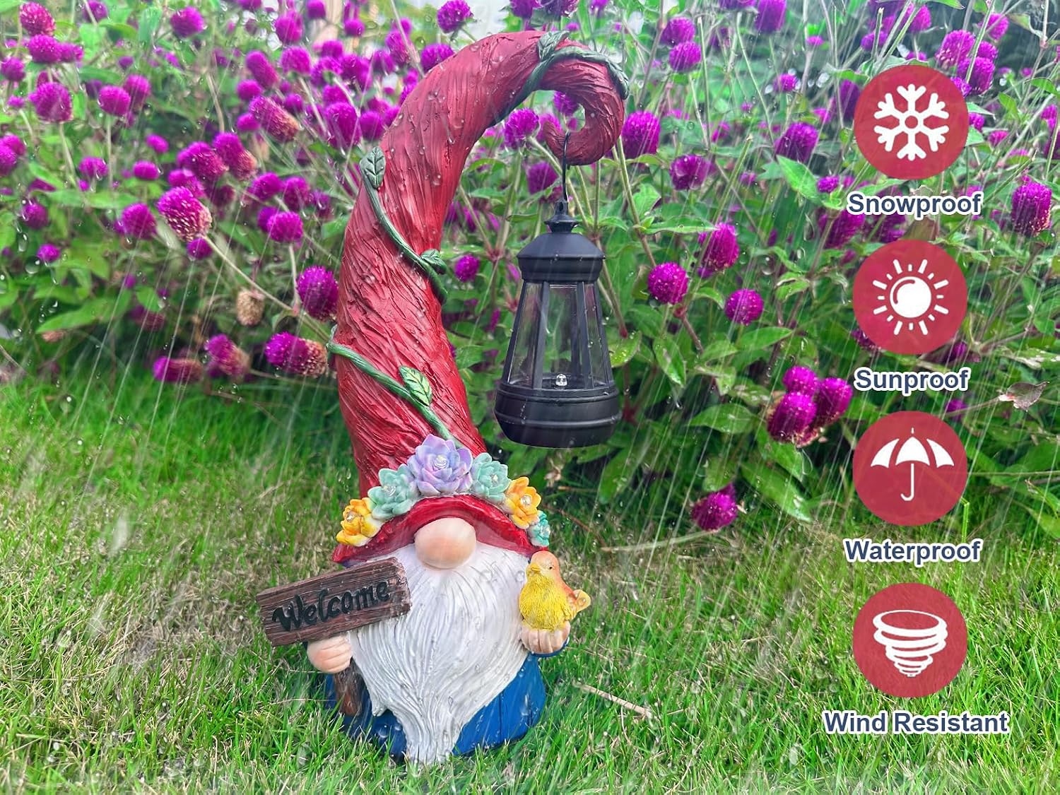 Thumbnail 6 de Vovkokc Gnome Garden Ornaments Solar Lantern