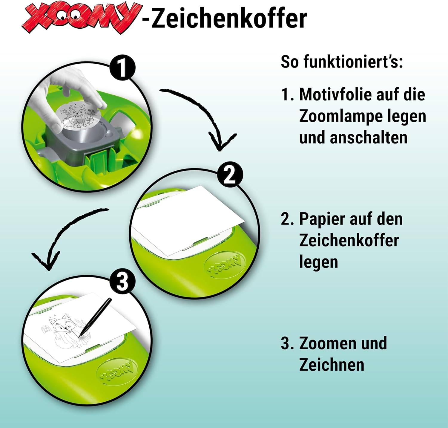 Thumbnail 3 de Ravensburger Xoomy Midi Cute Animals – Projektor zum Zeichnen süßer Tiere ab 6 Jahren