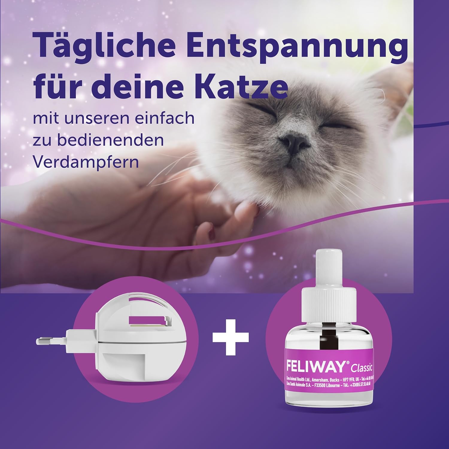 Thumbnail 2 de FELIWAY Classic 30 Tage Pheromon Verdampfer Start-Set, 48 ml – beruhigt Katzen und Kitten zuverlässig