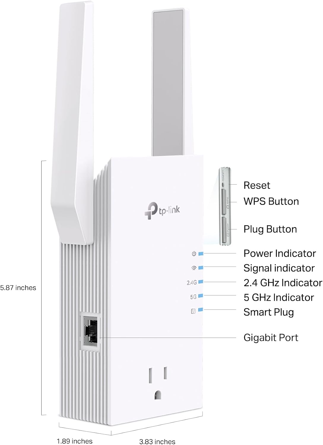 Detalle 2 de TP-Link RE765X AX3000 WiFi 6 Range Extender — 2400 sq ft