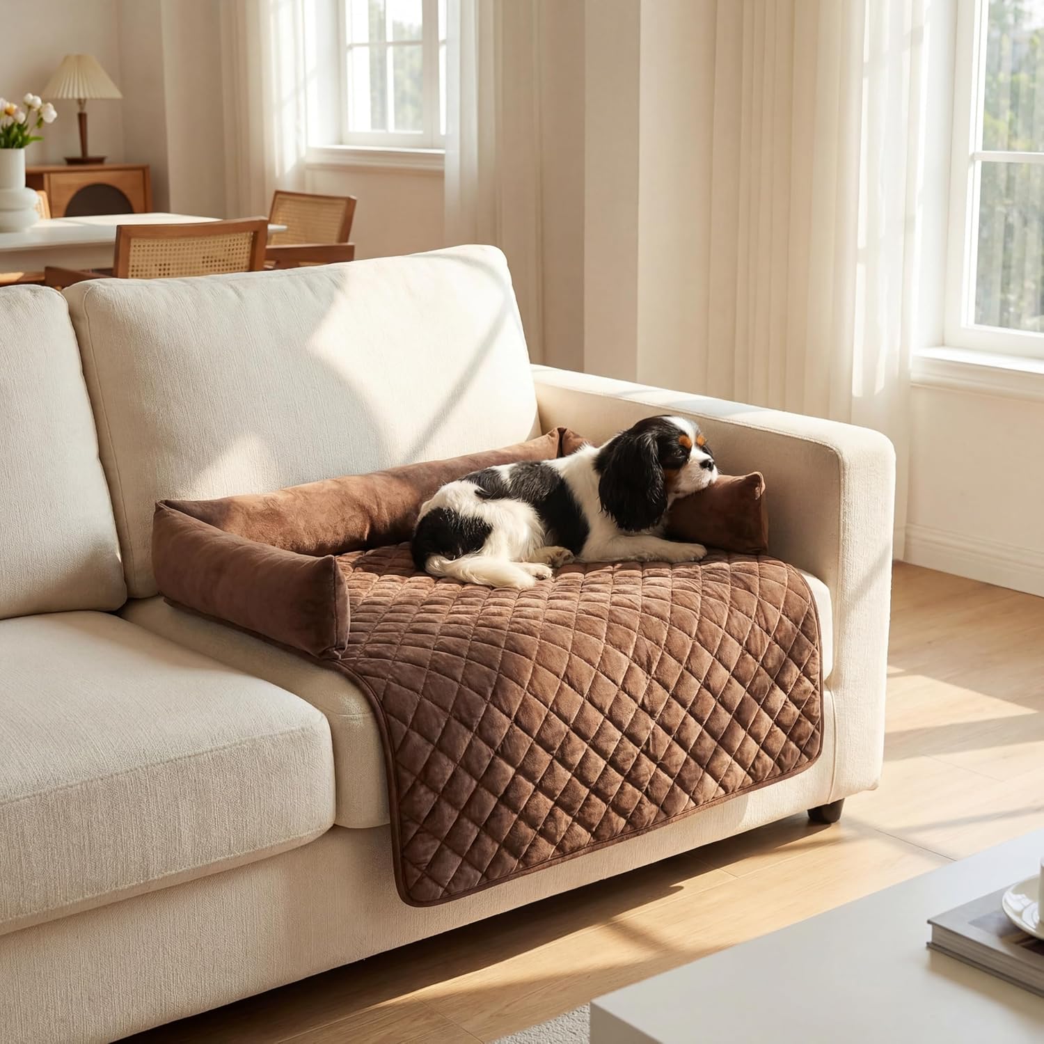 Detalle 2 de OKYUK Letto per cani di taglia grande 75x75 cm: morbido, antiscivolo e lavabile