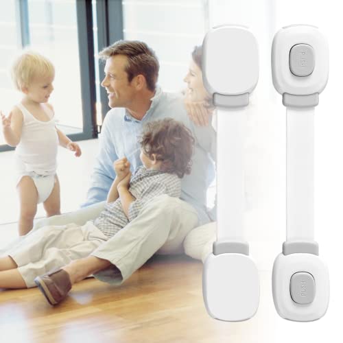 Detalle 2 de BillyBath Bloc Porte Sécurité Bébé 6 Pièces – Système Double Verrouillage et Fixation Adhésive pour Armoires, Tiroirs et Réfrigérateurs