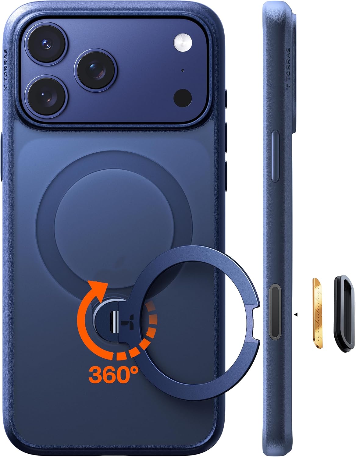 Detalle de TORRAS Ostand Q3 Spin iPhone 17 Pro Hülle 360°
