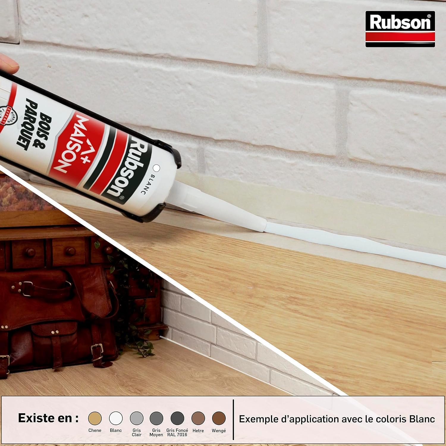 Thumbnail 5 de Rubson Perfect Home Mastic Bois & Parquet couleur chêne – Mastic acrylique 280 ml
