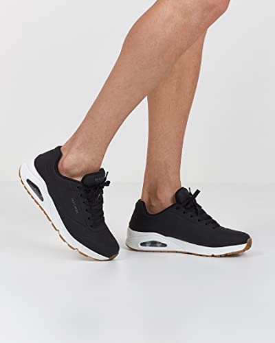 Detalle de Skechers Uno Stand On Air para hombre — Dark Black Durabuck Trim, talla 42.5 EU
