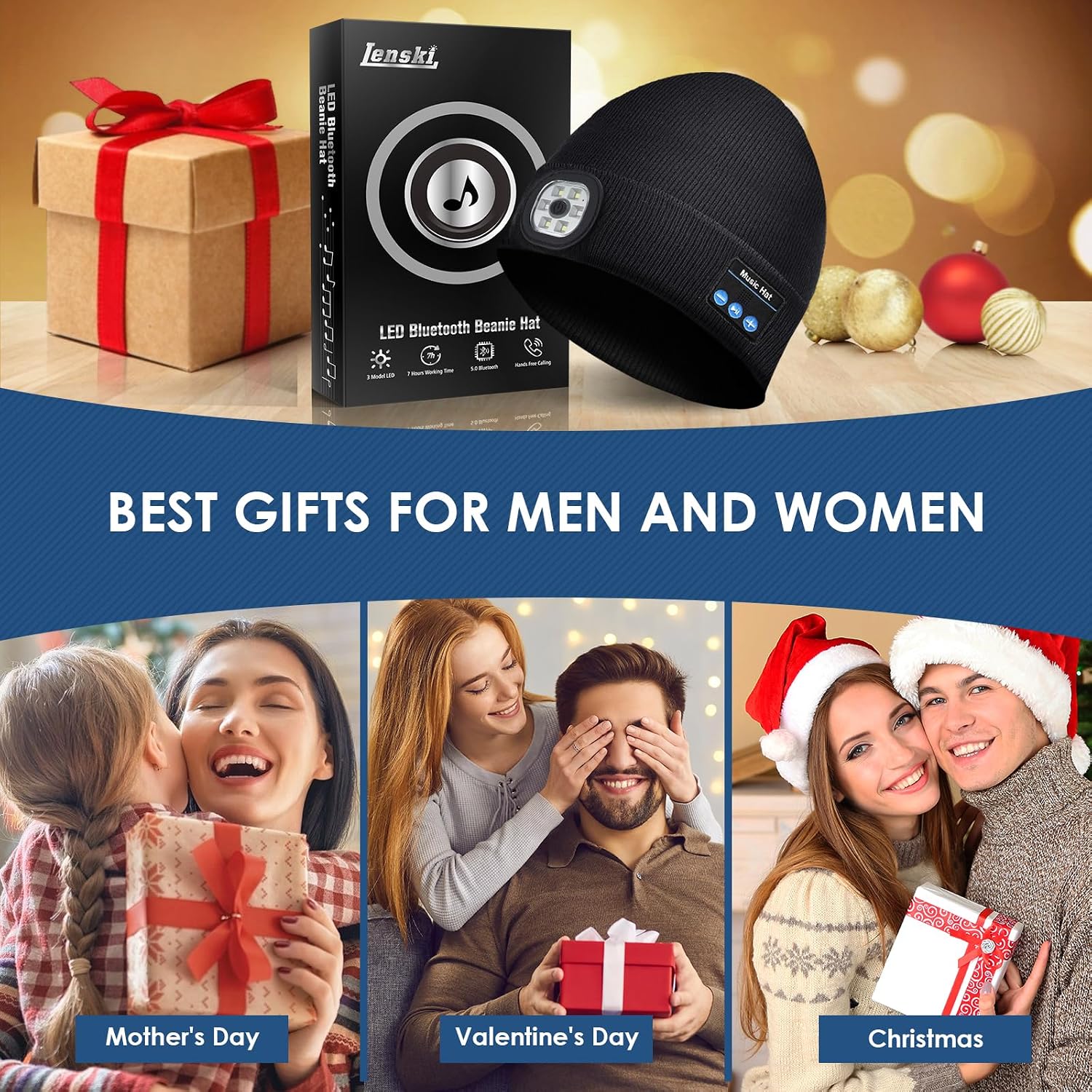 Detalle 2 de Lenski Bluetooth Beanie Hat with LED