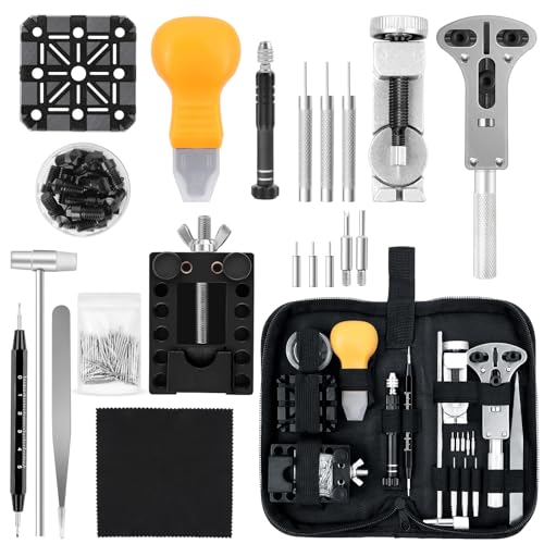 Detalle de AiQInu Watch Repair kit01 – Juego de herramientas de relojería multifuncional de 150 piezas