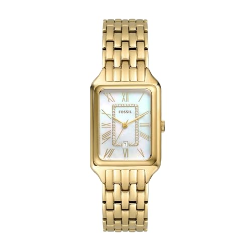 Detalle de Fossil Raquel Watch for Women: Gold Tone with Pearl White Dial