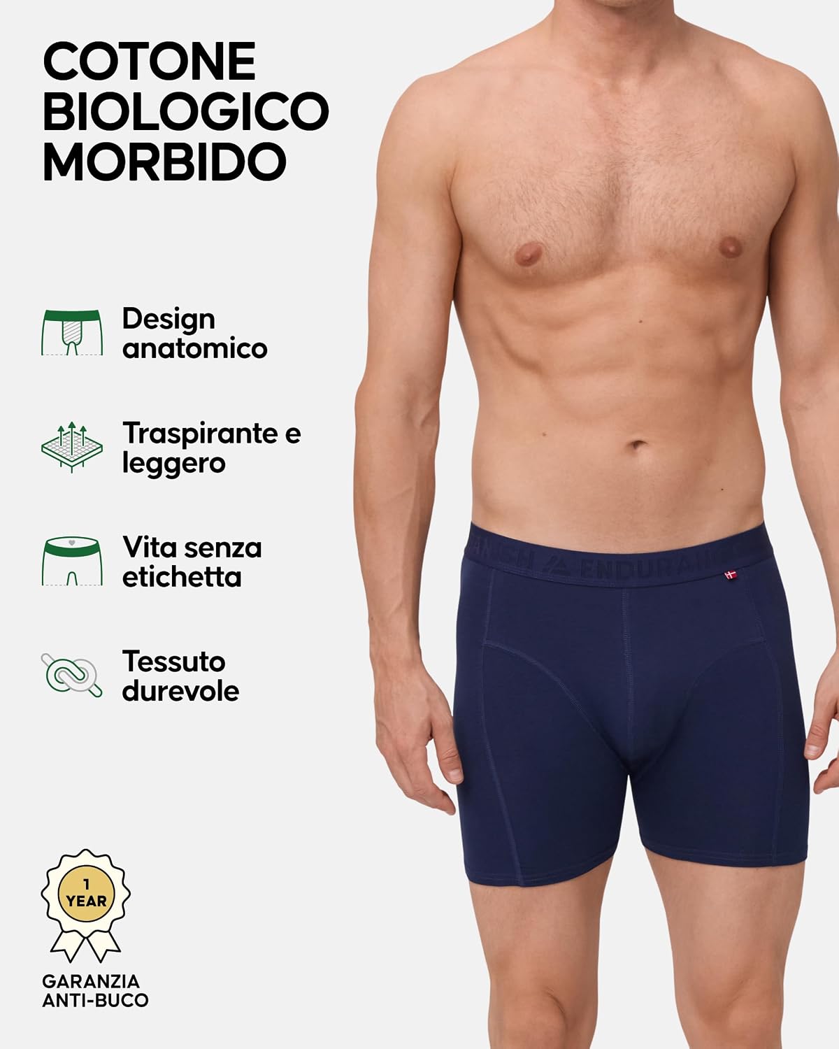 Detalle 2 de DANISH ENDURANCE Boxer Cotone Biologico